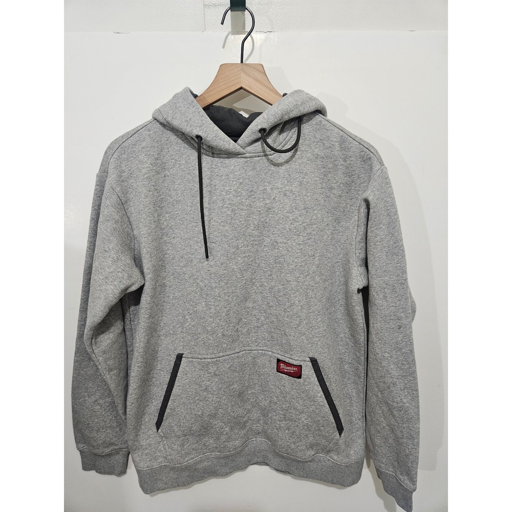 Milwaukee FreeFlex Mens Gray Fleece Lined Hooded Sweatshirt F251 Size Medium‎
